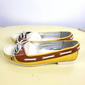 Women's Etienne Aigner Lake Yellow Karm Boat Slip On Shoes Size 7.5M